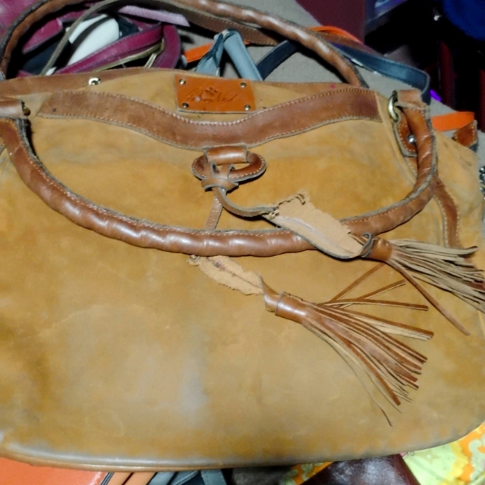 Pondera vosh suede shoulder bag preowned